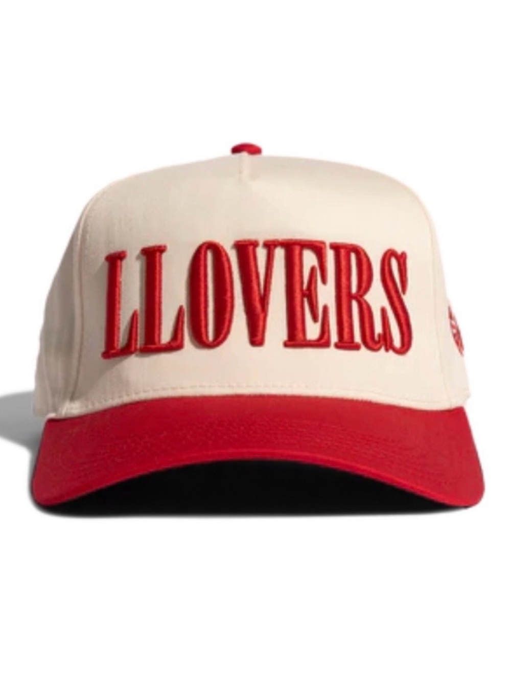 New LLOVESICK Llovers Snapback Hat Cream Red Embroidered Adjustable Cap Rare